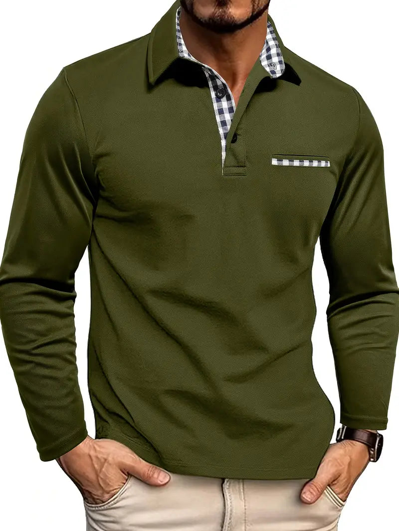 Chris™ | Herren Winter Langarm Polo-Shirt