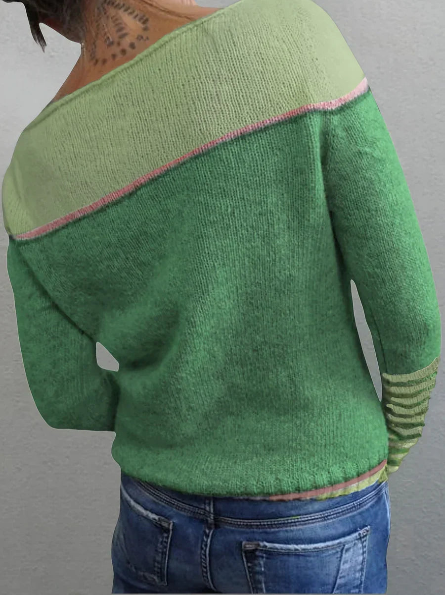 Talithia™ | Gestreifter Strickpullover Mit Langen Ärmeln