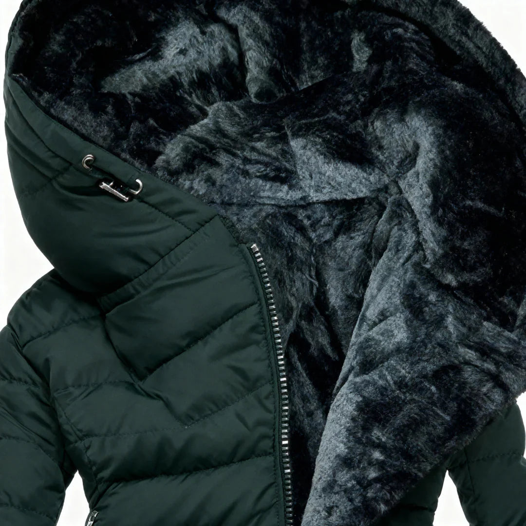 Marian™ | Slim-Fit Wintermantel mit Fellkapuze