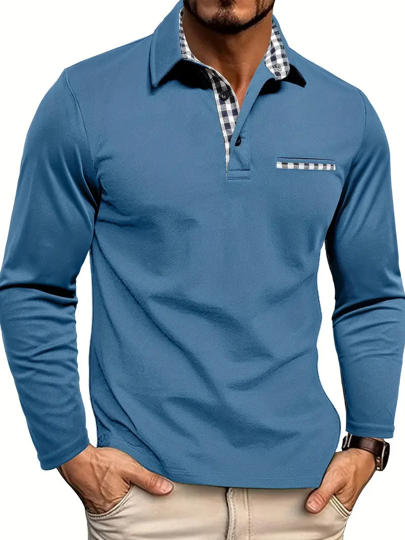 Chris™ | Herren Winter Langarm Polo-Shirt