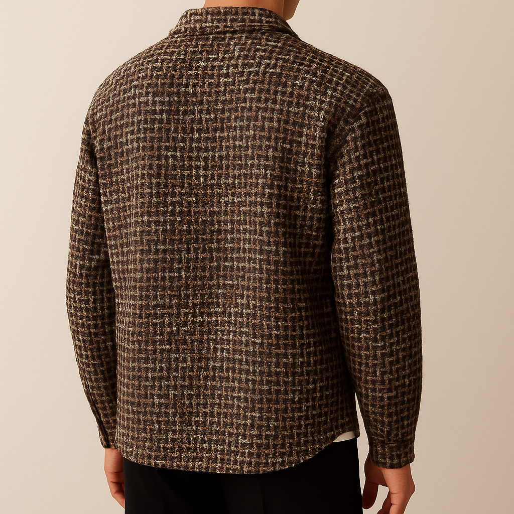 Ragnar™ | Hahnentritt-Tweed Overshirt