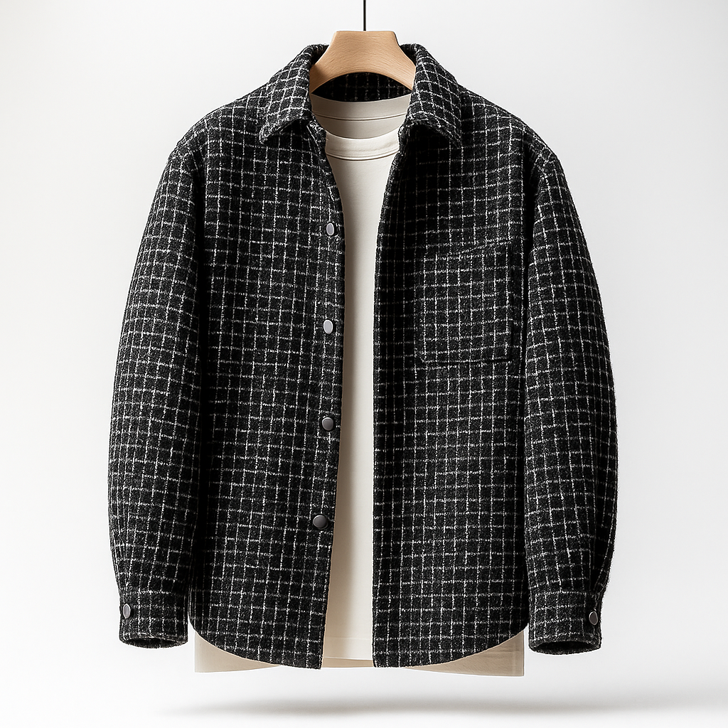 Ragnar™ | Hahnentritt-Tweed Overshirt