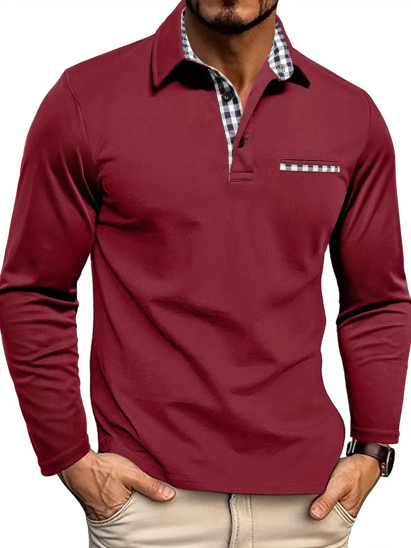 Chris™ | Herren Winter Langarm Polo-Shirt