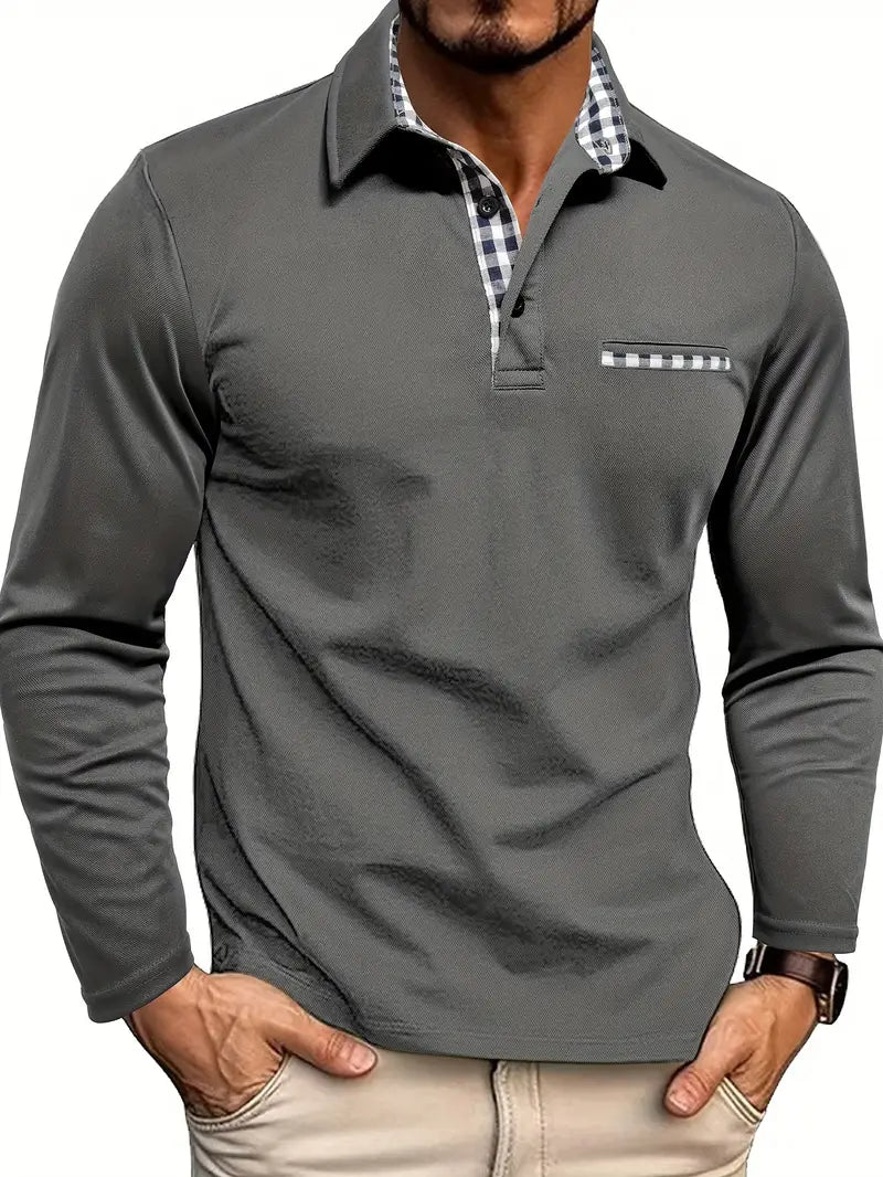 Chris™ | Herren Winter Langarm Polo-Shirt