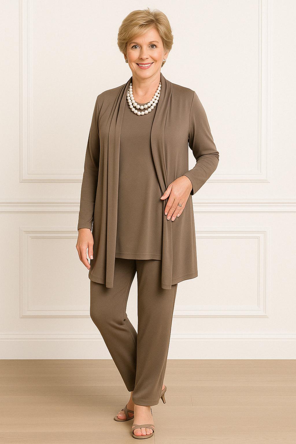 Barbara™ | Cardigan, Top & Hosen-Set